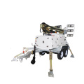 SWT 10M Mast 300Wx12 Diesel Mobile Trailer Mounted Hydraulic Led Light Towers with 7.5kW Diesel Generator